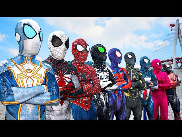 SUPERHERO's Story || Super SPIDER-MAN FULL COLOR TEAM Vs SUPER BADGUY TEAM ( Funny, Live Action )