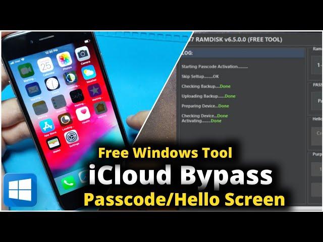 FREE Windows Ramdisk Tool iCloud Bypass Tool| For iOS 12 To 16.x, passcode/Hello Screen No Jailbreak