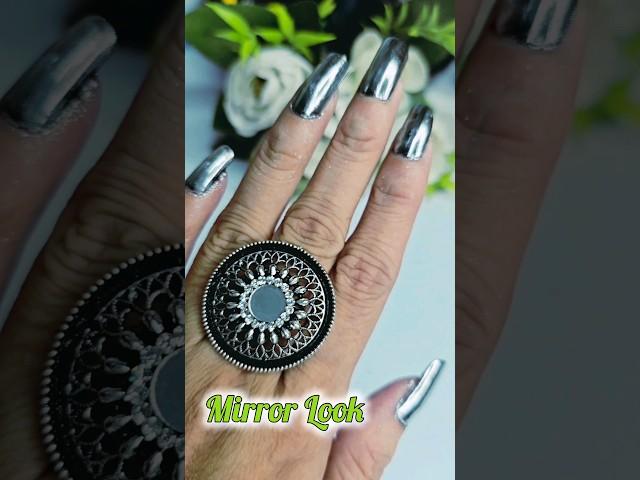 Trying Holographic Nail Art|Mirror Nails#nailart #shorts#nailpolish #youtubeshorts@thebeautyallure68