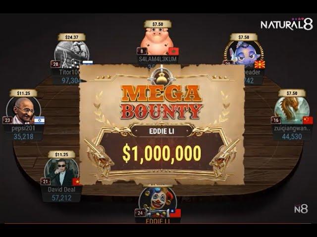 $1,000,000 Bounty Jackpot on Natural8!