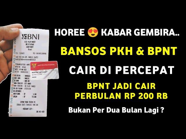 KABAR GEMBIRA  BANSOS PKH DAN BPNT DI PERCEPAT CAIR JANUARI 2025 | PKH BPNT 2025 KAPAN CAIR