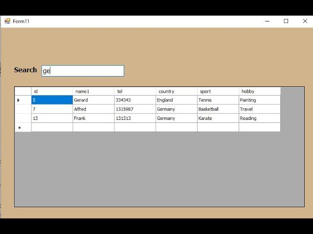 Visual Basic. net| How to search data in datagridview from multiple tables using Views SQL database