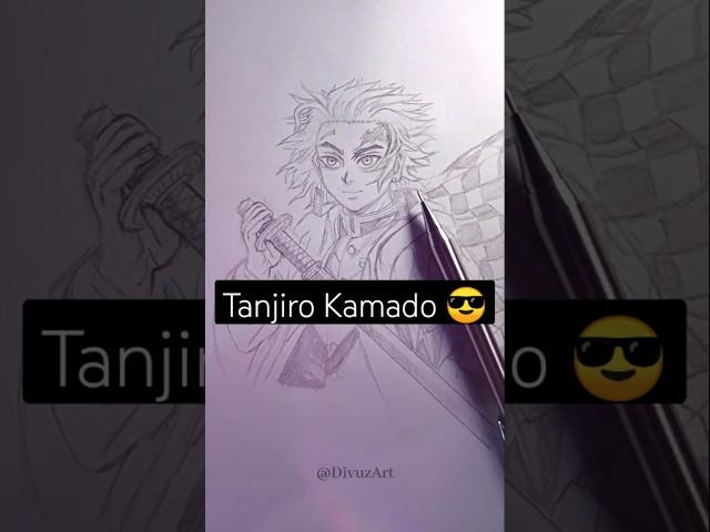 Tanjiro Kamado Sketch | Demon slayer #anime #art #drawing #demonslayer #tanjiro #trending #shorts