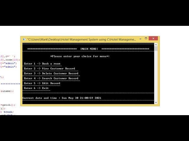 Hotel Management System using C