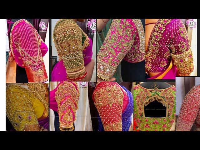 Bridal Heavy Maggam Work Blouse Designs|Aari style Work Designs|Latest Blouse Designs #maggamwork