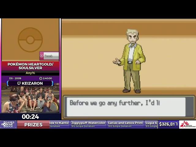 Pokémon HeartGold/SoulSilver by Keizaron in 2:36:24 - SGDQ2017 - Part 48