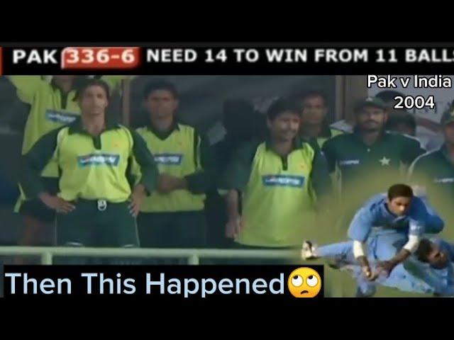 Pak v Ind  Cricket Unbelievable Result | Last Over Thriller 2004