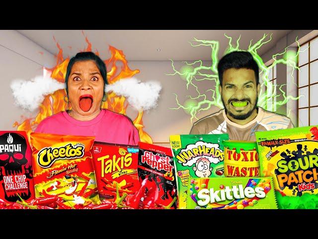 We Ate The World's SPICIEST vs SOUREST Food Challenge!!!