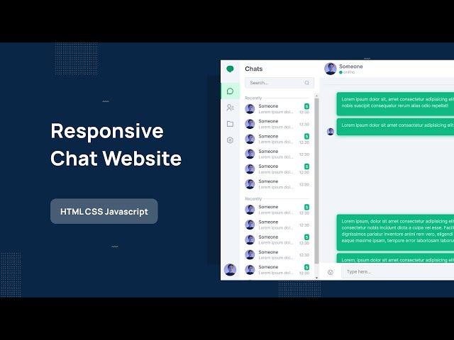 Responsive Chat Website - HTML CSS Javascript