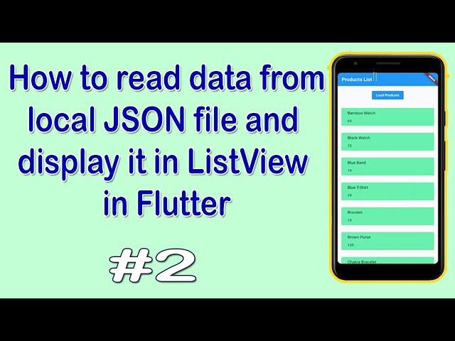 How to read json and display in ListView.builder in Flutter | #2