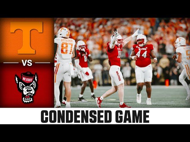 Tennessee vs. NC State Condensed Game | 2024 ACC Football