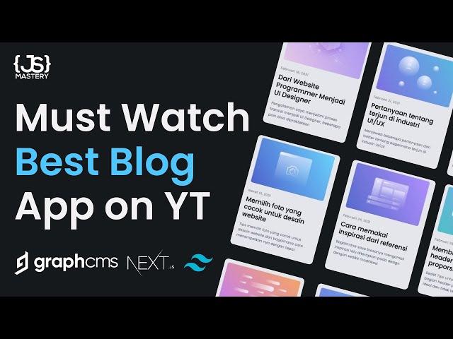Build and Deploy THE BEST Modern Blog App with React | GraphQL, NextJS, Tailwind CSS