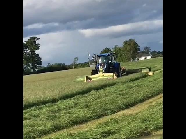 new holland t7 with krone butterfly mowers