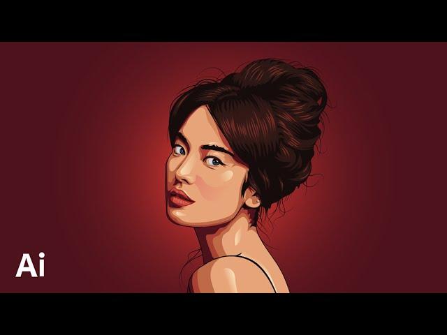 Vector Portrait in Adobe Illustrator 2021 | Vector Art | Vector Illustration | Speed Art