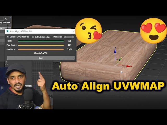 Auto Align UVWMap Script For 3dsmax| kaboomtechx