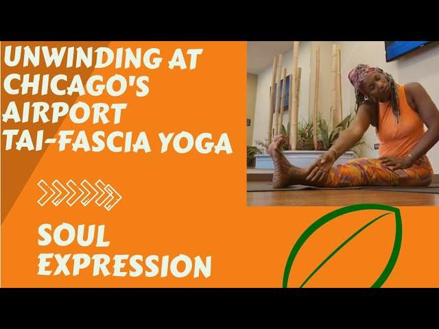 Tai-Fascia Yoga| Unwinding in the Midway Chicago Airport #taifasciayoga, #yoga #yogadance #airport