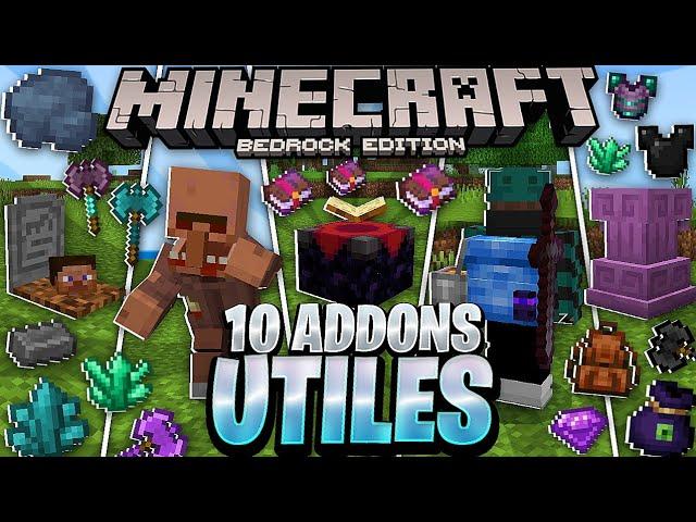 Top 10 USEFUL ADDONS for MINECRAFT 1.20 (BEDROCK and PE)⭐ADDONS FOR MINECRAFT PE 1.20