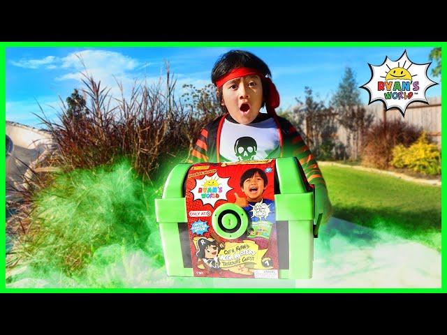 Pirate Ryan Pretend Play Hunt for Glow In The Dark Treasure Chest!!!