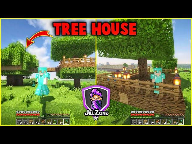 Minecraft Tree House|| Basic Tree House || JILL ZONE 2.0