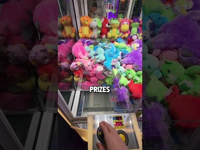 HACK To WIN at a Rigged Claw Machine #shorts