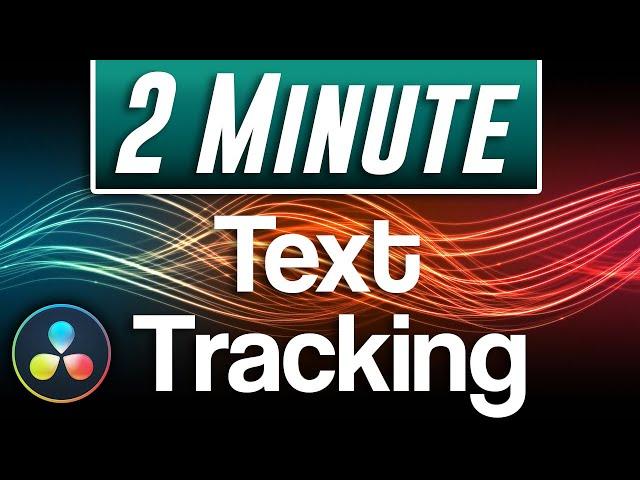 Motion Text Tracking Tutorial | Davinci Resolve 16