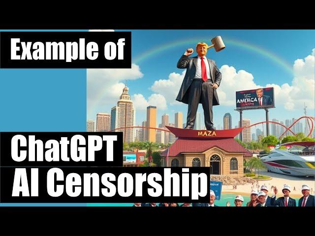 Controversial AI art? Trump Riviera Of the Middle East Gaza AI images & ChatGPT Censorship