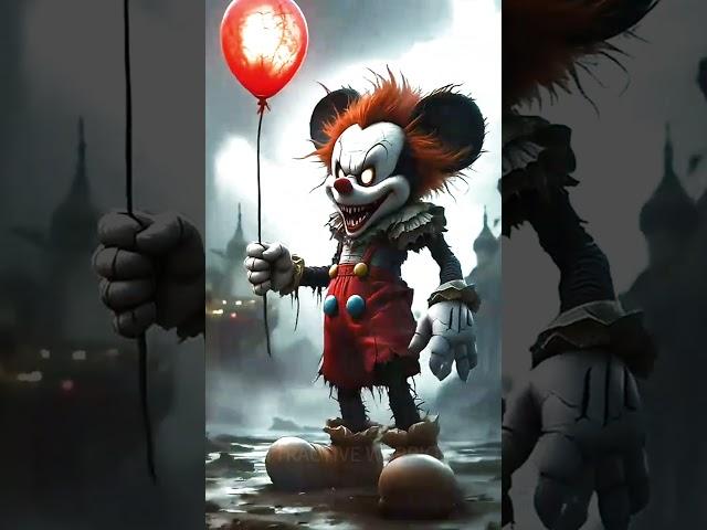 He's back shorts | Pennywise Plus Mickey Mouse hybrid #ai #hybrids #plus #viralshort #youtubeshorts