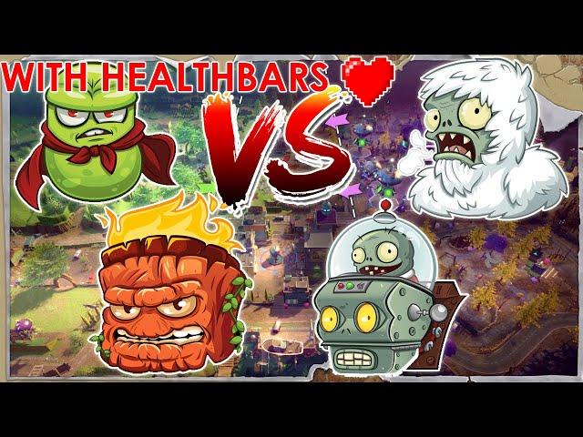 Super Bean and Giga Torchwood vs Mech Gargantuar and Yeti | PVZ GW2