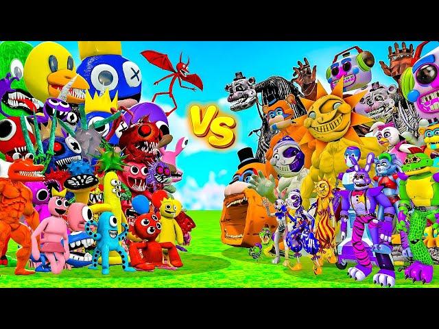 ВСЕ РАДУЖНЫЕ ДРУЗЬЯ ПРОТИВ ВСЕХ АНИМАТРОНИКОВ ФНАФ 9 В ГАРРИС МОД! RAINBOW FRIENDS VS FNAF 9!