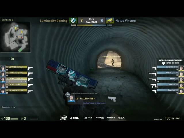 flamie USP ACE with 5 headshots - Natus Vincere vs Luminosity CS:GO IEM Katowice 2016 Semifinal