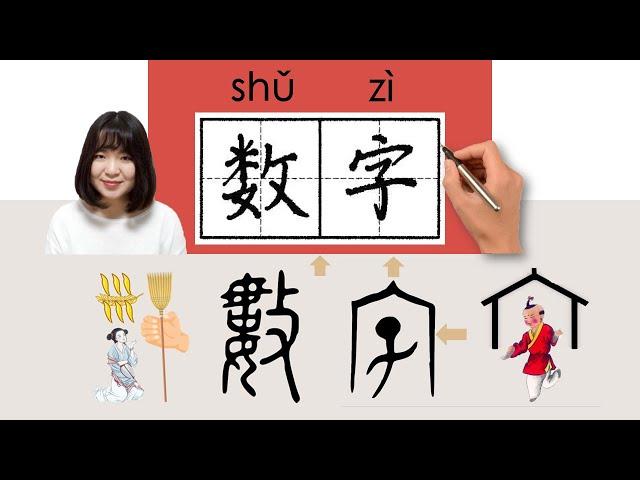 【NEW HSK2】/HSK4/数字/數字/shuzi_(number, figure)How to Pronounce & Write Chinese Word  #newhsk2