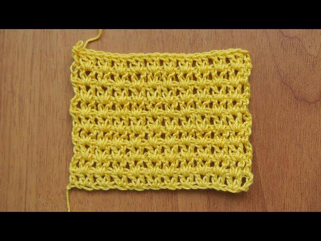 Самый простой узор крючком для начинающих "Галочки". Simple crochet patterns tutorial