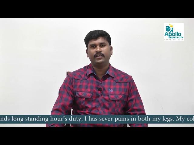Dr Balaji Patel Kola Apollo Hyd - Pt name : Mr  Raghav has been treated for Varicose Veins problem