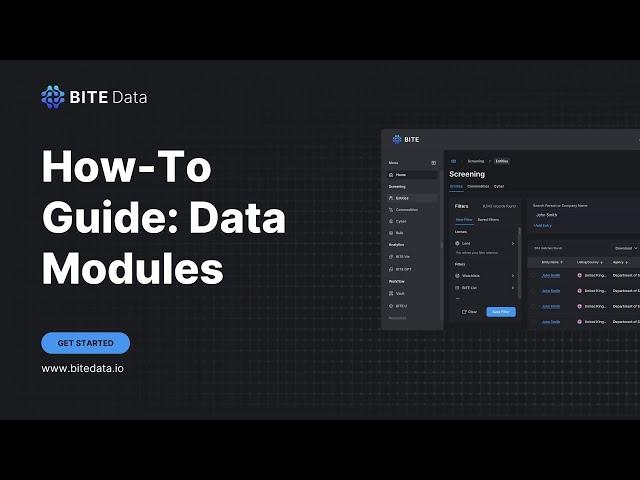 BITE Data Modules How To Guide