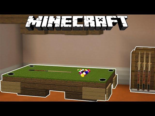 How To Make Pool Table In Minecraft