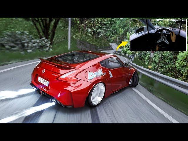 Nissan 370z Touge Drifting l (4k) Assetto Corsa Steering Wheel Gameplay