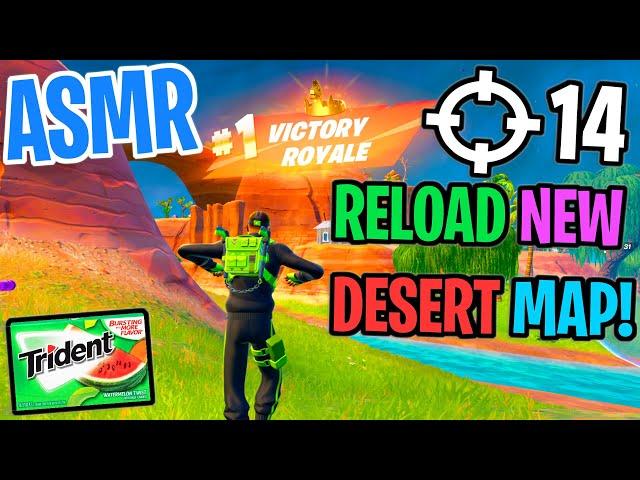 ASMR Gaming  Fortnite Reload NEW Desert Map Relaxing Gum Chewing  Controller Sounds + Whispering