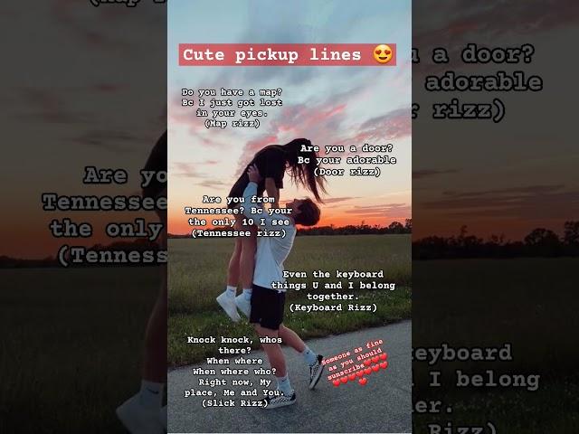 Cute pick-up lines #rizz #trend #foryou #like