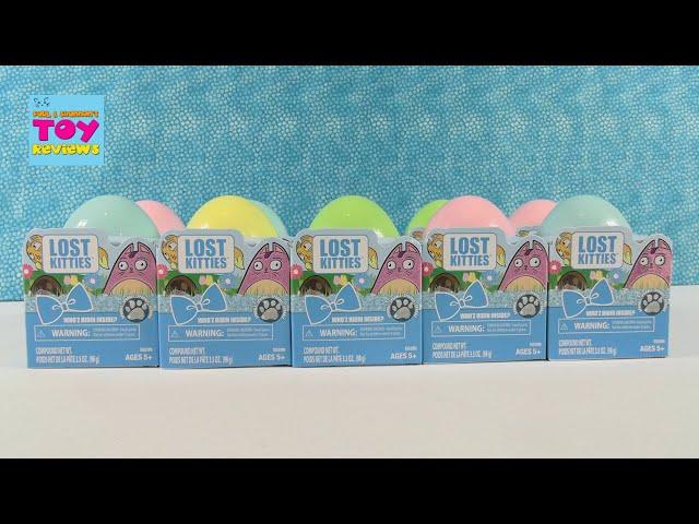 Lost Kitties Sparkle Series Surprise Egg Figure Unboxing Blind Bag Opening | PSToyReviews