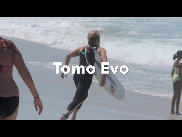 Daniel "Tomo" Thomson on a prototype Evo at Wind and Sea  (Tomo Surfboards)