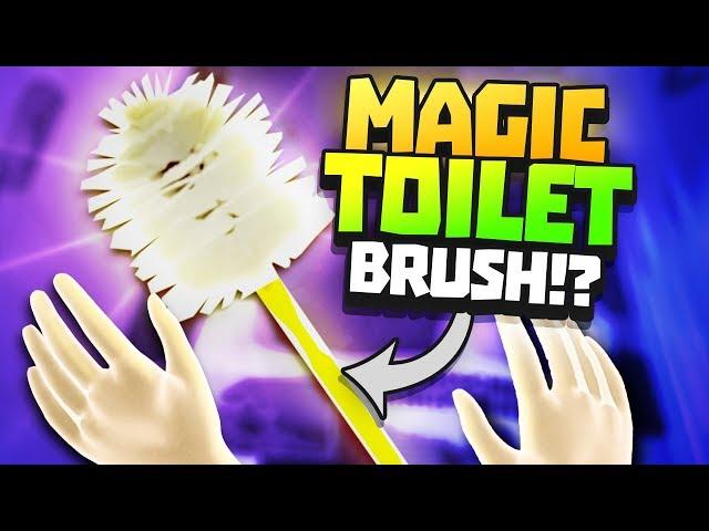 MAGIC TOILET BRUSH BATTLES ALIENS -  VR Flush Gameplay - VR HTC Vive Pro Gameplay