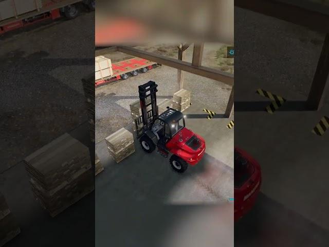 Drone View Forklift Loading Wombat Farmer