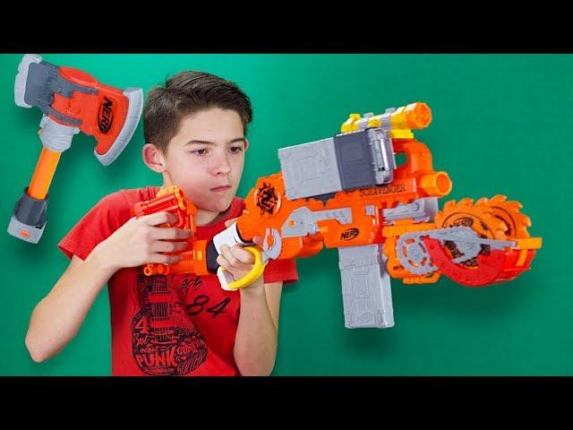 Обзор бластера Нёрф Выживший Nerf Scravenger Zonbie Strike