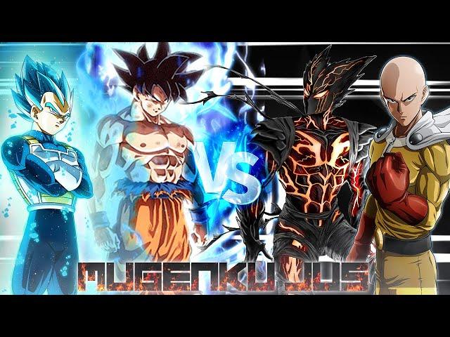 Goku DBS V3.5 & Vegeta OP vs Saitama & Monster Garou [Dragon Ball vs One Punch Man] ANIME MUGEN JUS