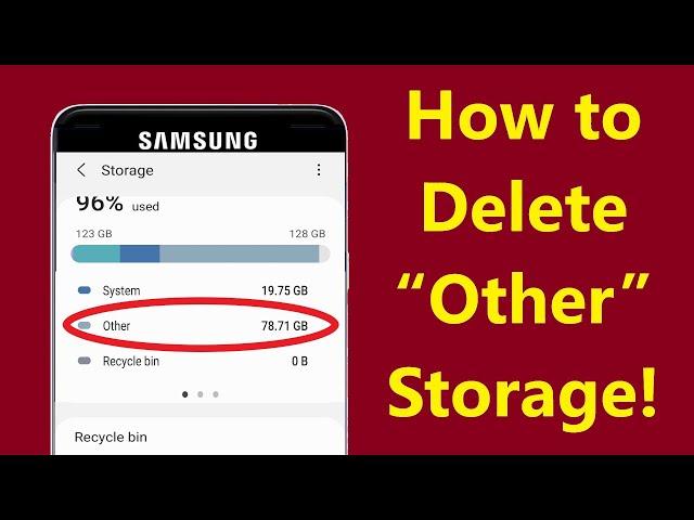 How to Delete Other Storage Files on Android Samsung & Free UP More Space!! - Howtosolveit