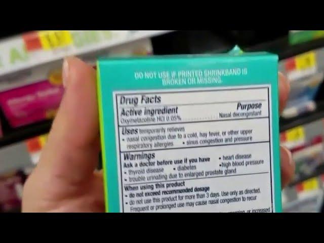 Eye drops and nasal spray warning