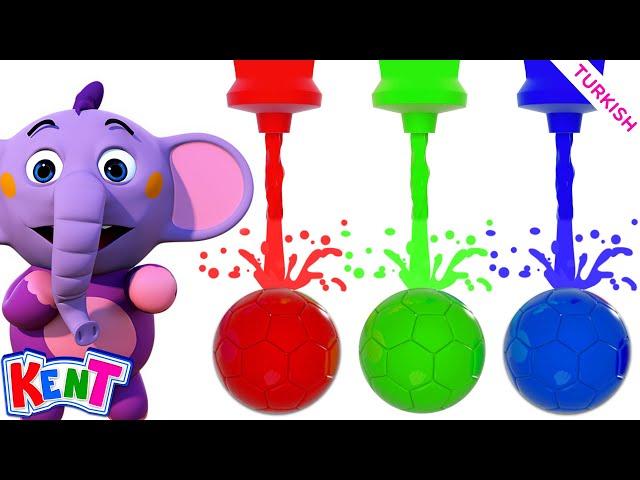 Kent ile Renkleri Öğrenin | Çocuklar Için Eğitici Videolar | Kent The Elephant Turkish