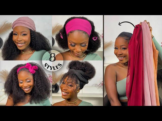 SCARFS x CURLS = | 8 Headwrap Tutorial on curly Natural Hair