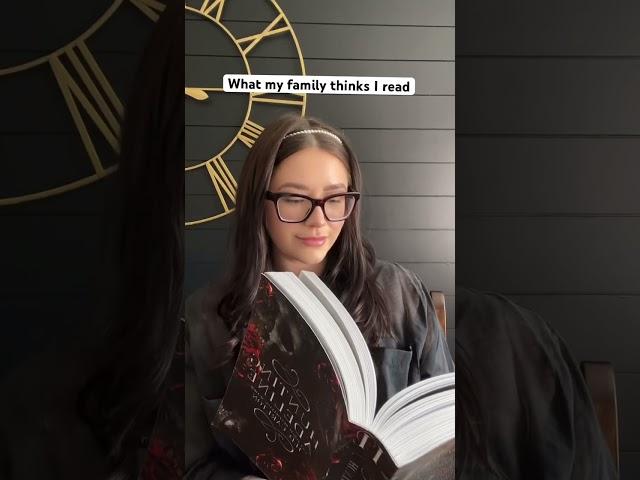 What my family thinks I’m reading vs. What I’m actually reading #wellread #booktube #booktok #books