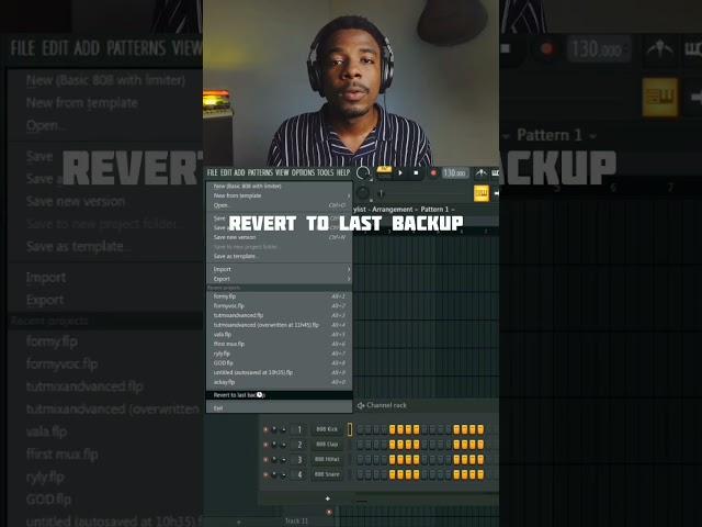 How to recover your project if FL studio crashed #flstudio #musicproducer #beatmaking